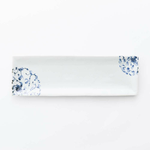 岡晋吾 天平長皿 菊唐草