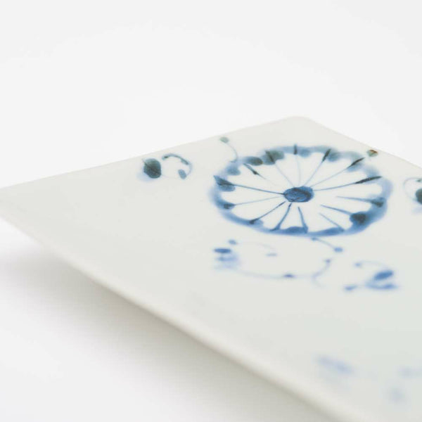 岡晋吾 天平長皿 菊絵