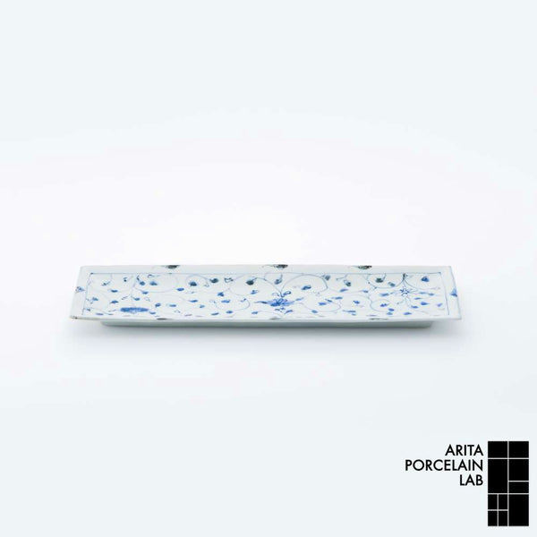 岡晋吾 天平長皿 染付万暦