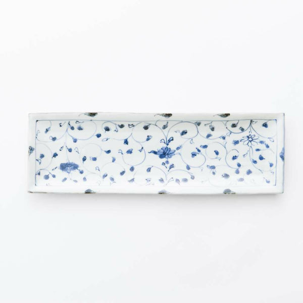 岡晋吾 天平長皿 染付万暦