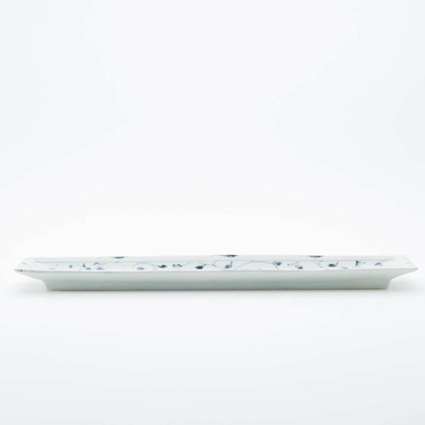 岡晋吾 天平長皿 染付万暦