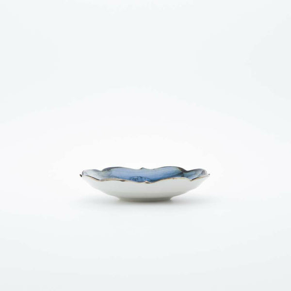 岡晋吾 四稜小皿 呉須巻