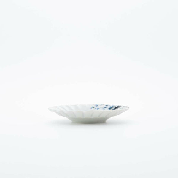 岡晋吾 菊型小皿 菊唐草