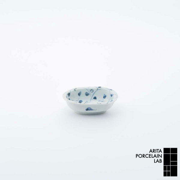 岡晋吾 楕円豆鉢 染付万暦