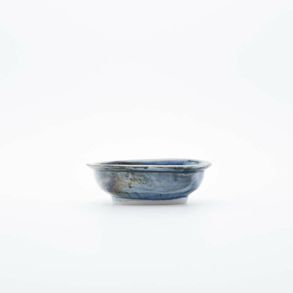 岡晋吾 楕円豆鉢 呉須巻