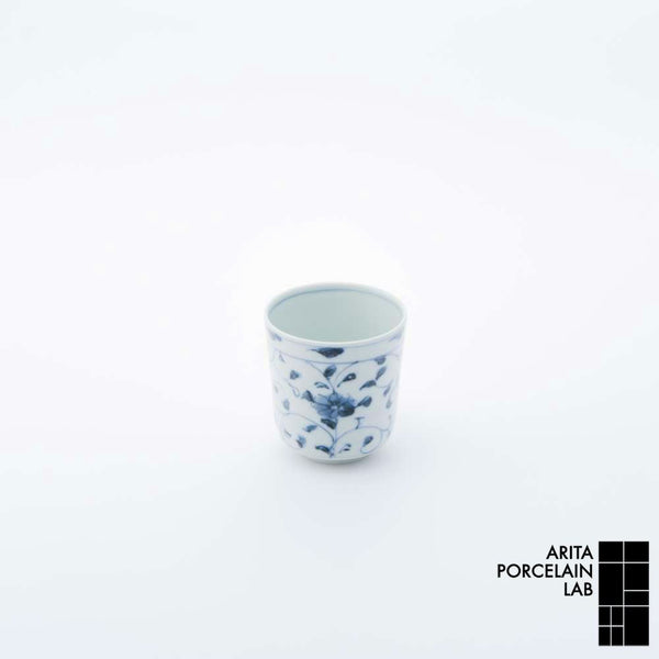 岡晋吾 ろくろ目湯呑 染付万暦