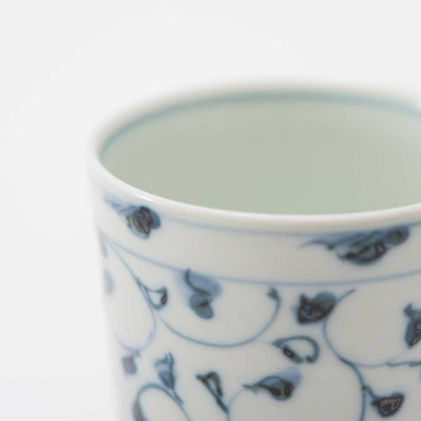 岡晋吾 ろくろ目湯呑 染付万暦