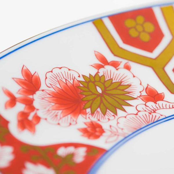 新弥左ヱ門 大皿 ゴールド 巻物四君子 化粧箱入