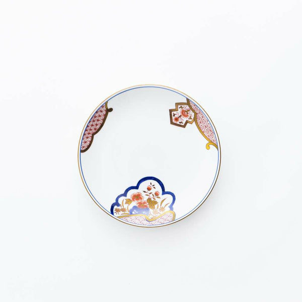 新弥左ヱ門 平皿(小) ゴールド 花ぎり