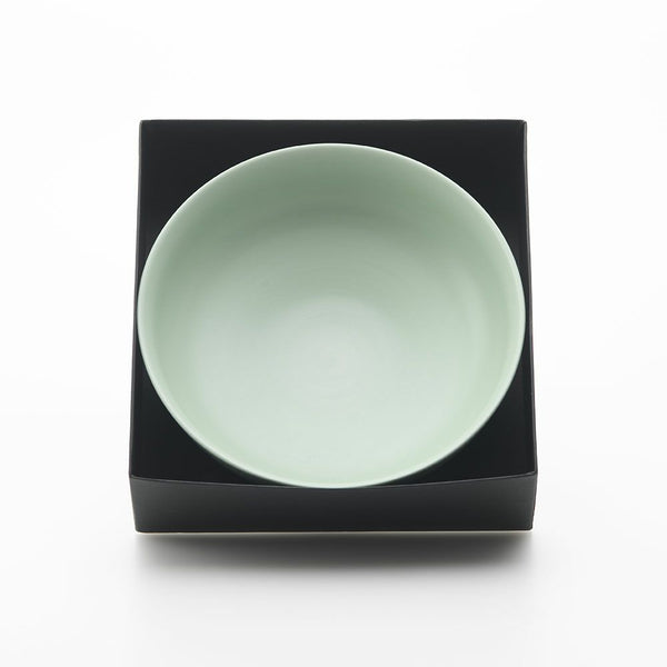 STANDARD COLOR 丸菓子鉢 20cm パールグリーン 化粧箱入