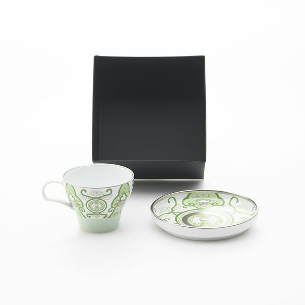 JAPAN TEA カップ&ソーサー 古伊万里草花紋 化粧箱入