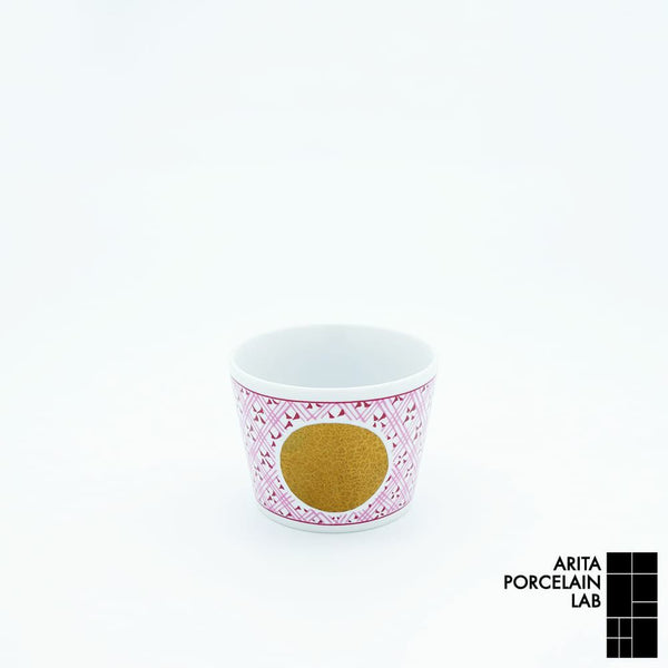 JAPAN AUTUMN 蕎麦猪口 格子丸文 ワインレッド