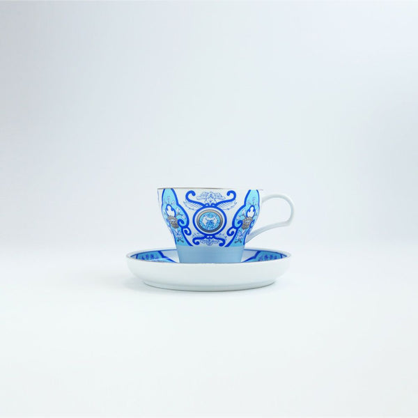 JAPAN BLUE ティーカップ&ソーサー 古伊万里草花紋