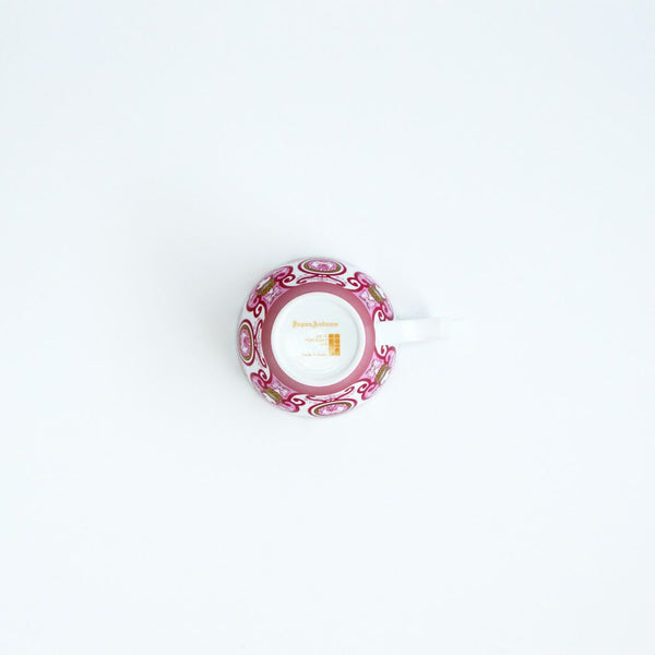 JAPAN AUTUMN ティーカップ&ソーサー 古伊万里草花紋 ワインレッド