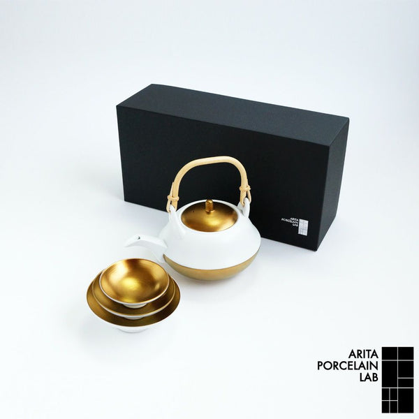 JAPAN AUTUMN 屠蘇器セット 屠蘇器 盃 3種 ゴールド 化粧箱入