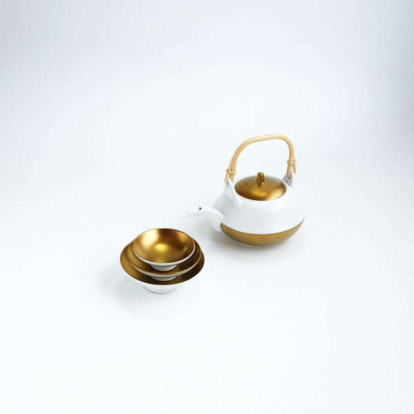 JAPAN AUTUMN 屠蘇器セット 屠蘇器 盃 3種 ゴールド 化粧箱入