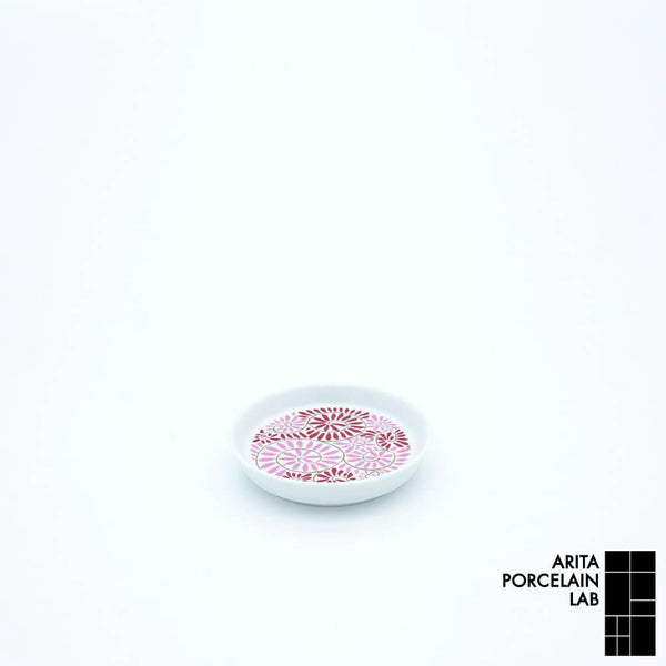 JAPAN AUTUMN 薬味皿 蛸唐草 ワインレッド