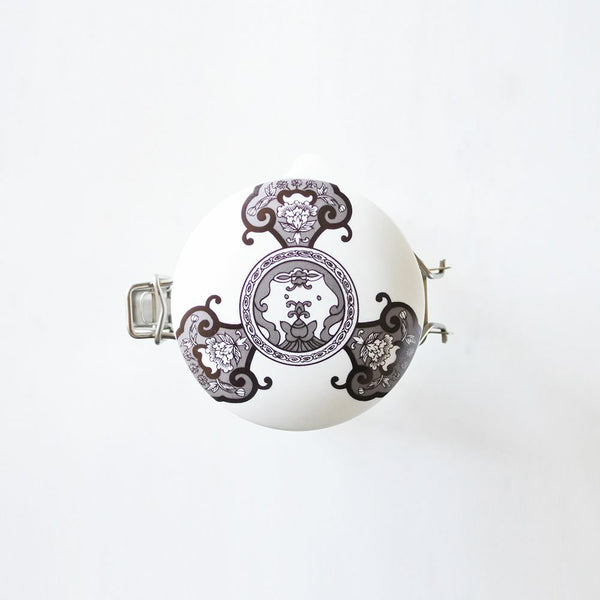 JAPANシリーズ 密閉保存瓶 キャニスター 古伊万里草花紋 オリジナルクッキー5種 化粧箱入