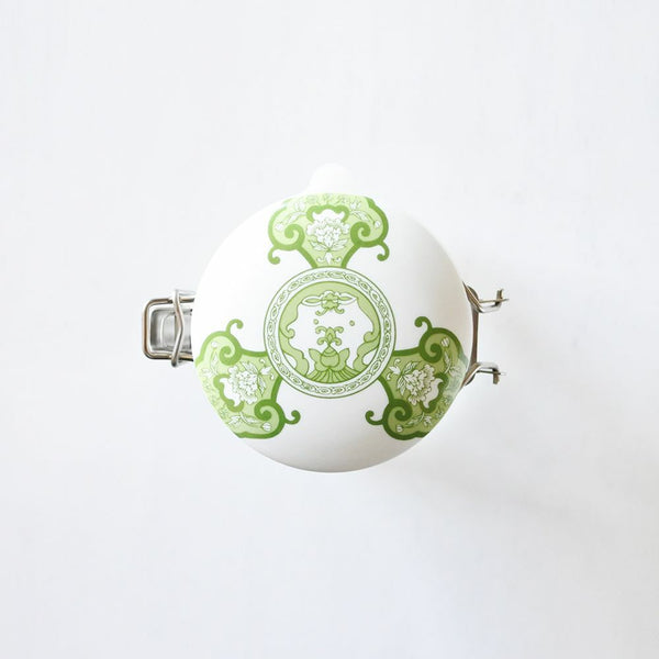 JAPANシリーズ 密閉保存瓶 キャニスター 古伊万里草花紋 オリジナルクッキー5種 化粧箱入