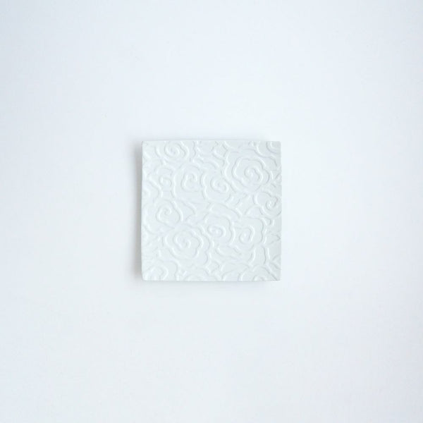 GAUFRE 瑞雲 正方皿(小) ホワイト