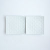 GAUFRE 七宝 正方皿(小) ホワイト 2枚セット 化粧箱入