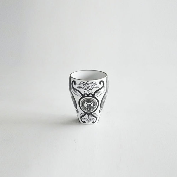 JAPAN SNOW 日本酒呑み比べ酒器セット プラチナ 古伊万里草花紋 木箱入