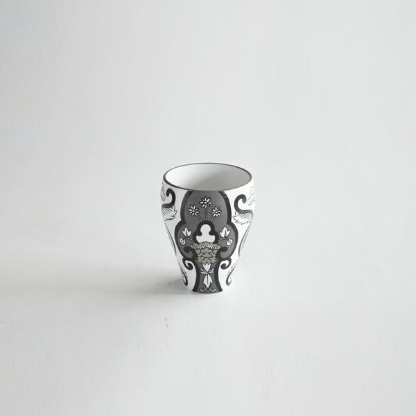 JAPAN SNOW 日本酒呑み比べ酒器セット プラチナ 古伊万里草花紋 木箱入