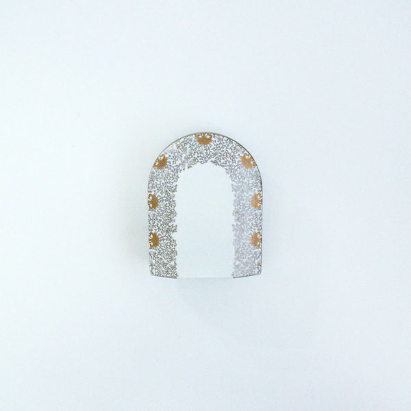 JAPAN AUTUMN 置時計 ゴールド 更紗 化粧箱入