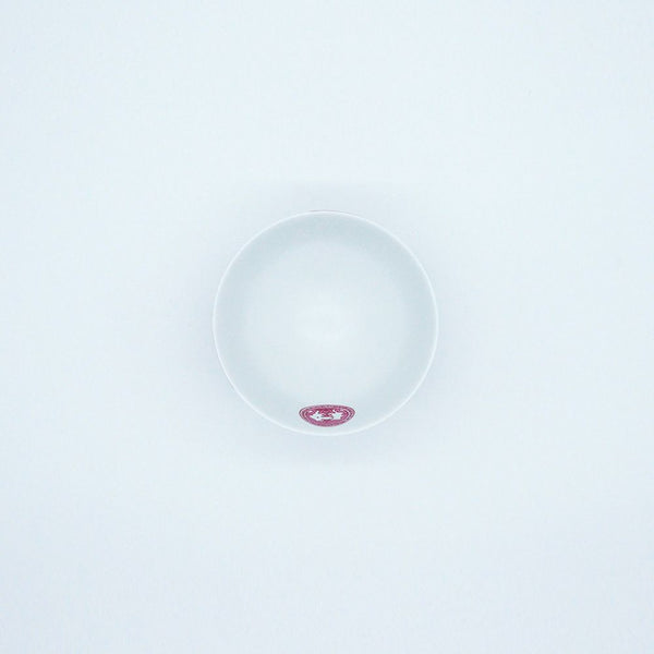 JAPAN AUTUMN 段付飯碗 古伊万里草花紋 ワインレッド