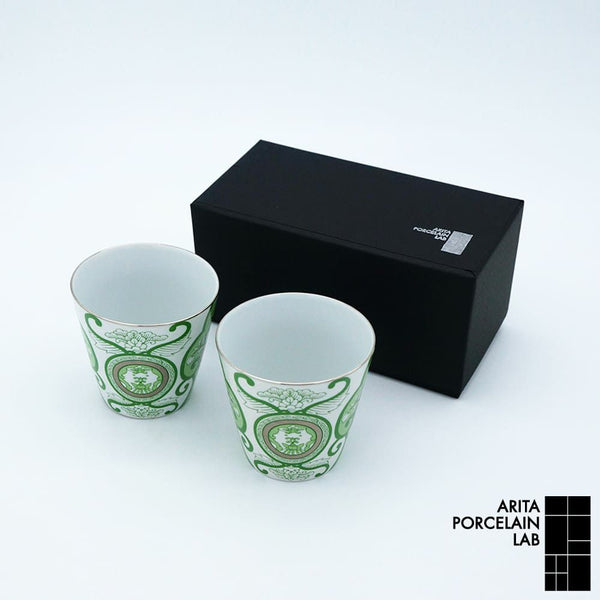 JAPAN TEA ロックカップ 古伊万里草花紋 2個セット 化粧箱入