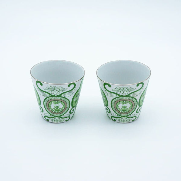 JAPAN TEA ロックカップ 古伊万里草花紋 2個セット 化粧箱入