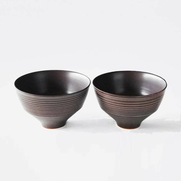 STANDARD SABI 段付飯碗 2個セット 錆千段 化粧箱入