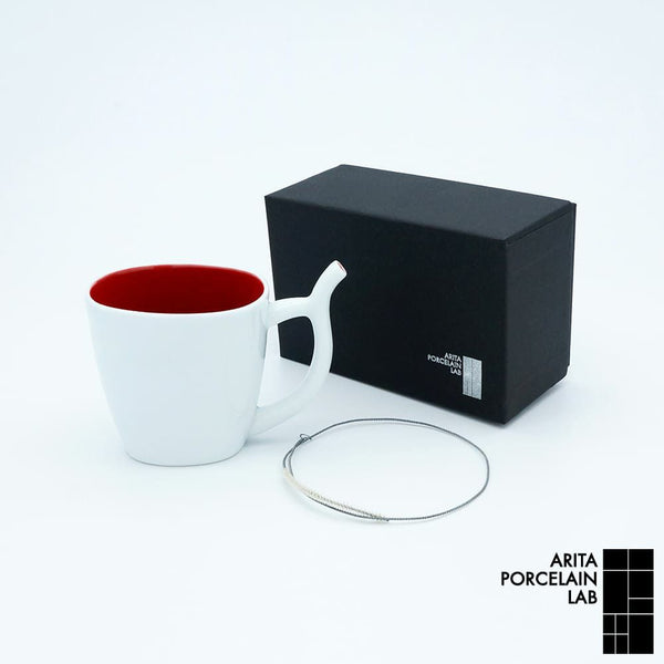 STANDARD COLOR ストローコップ 内赤釉外白磁 ブラシ&化粧箱入