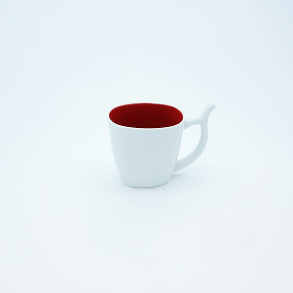 STANDARD COLOR ストローコップ 内赤釉外白磁 ブラシ&化粧箱入