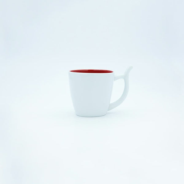 STANDARD COLOR ストローコップ 内赤釉外白磁 ブラシ&化粧箱入