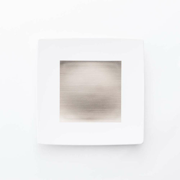 JAPAN SNOW 正方皿(大) プラチナ