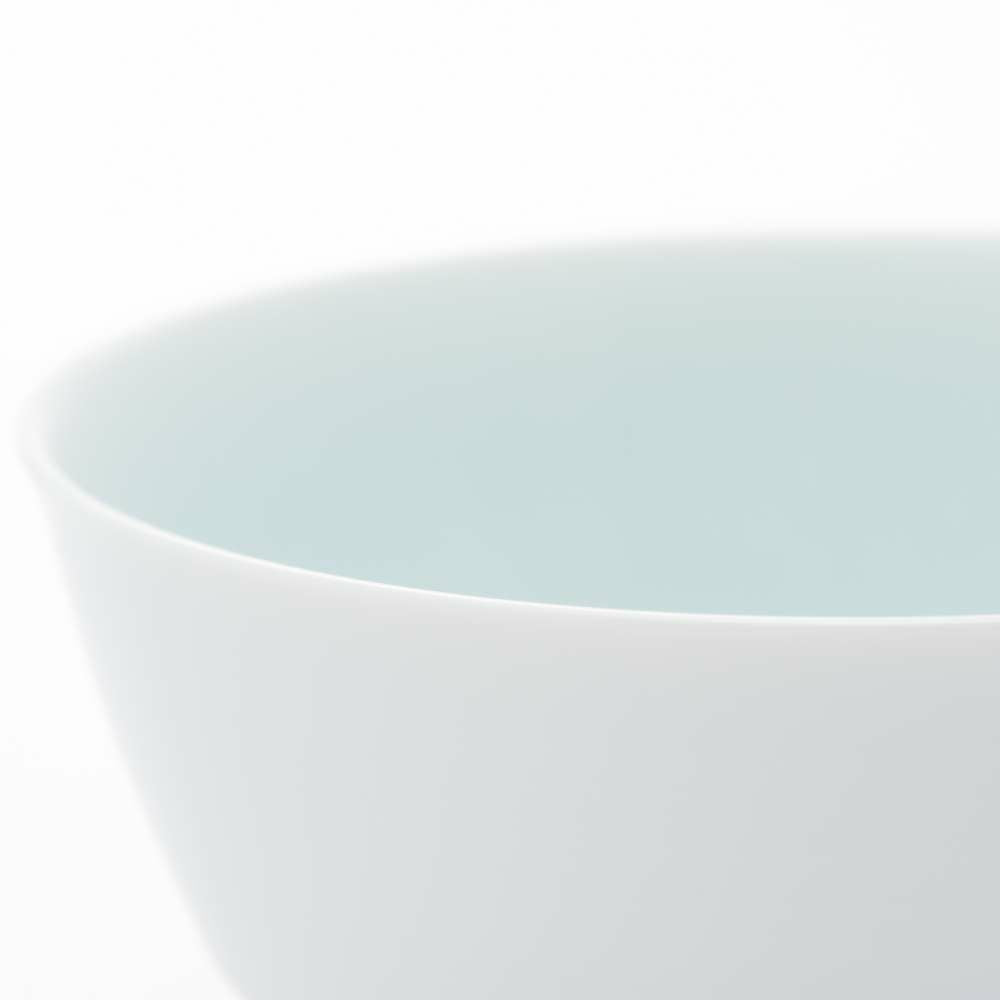 STANDARD COLOR 段付飯碗 内青白磁外刷毛