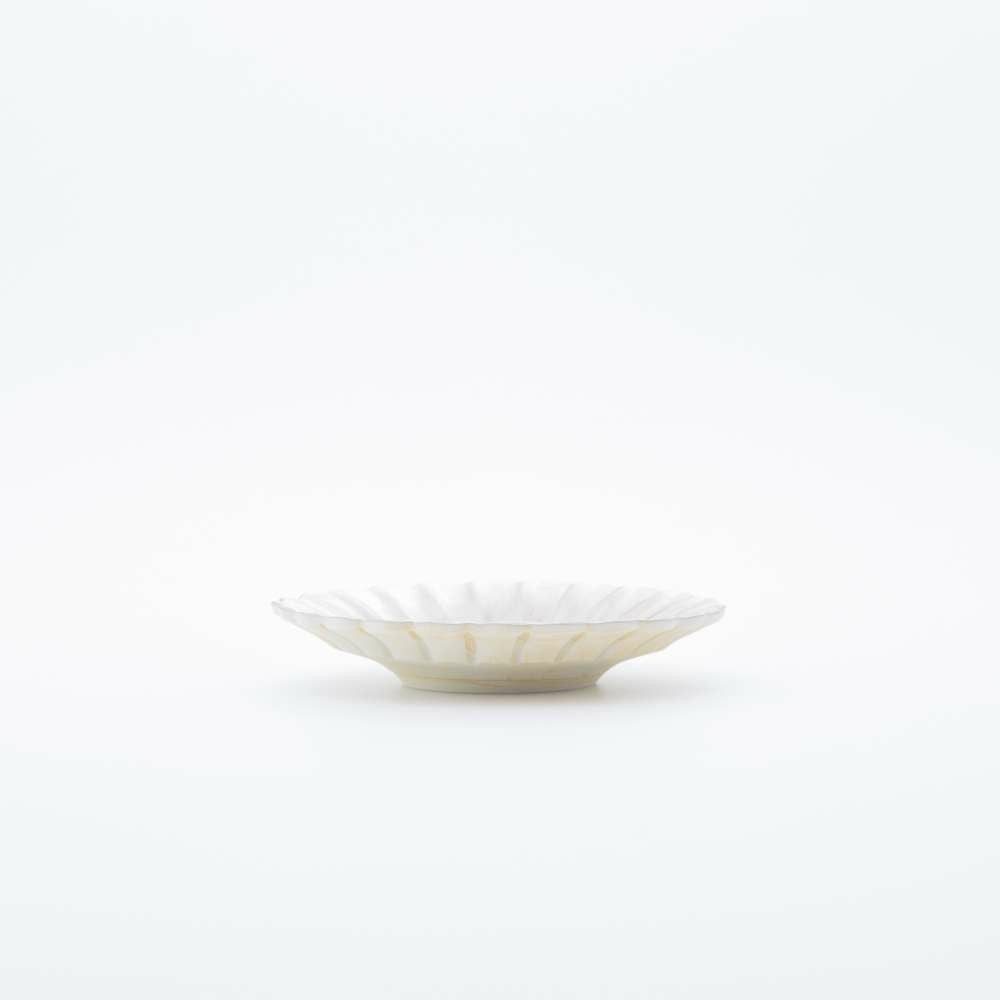 岡晋吾 菊型小皿 プラチナ