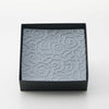 GAUFRE 瑞雲正方皿（小） グレー 2枚セット 化粧箱入