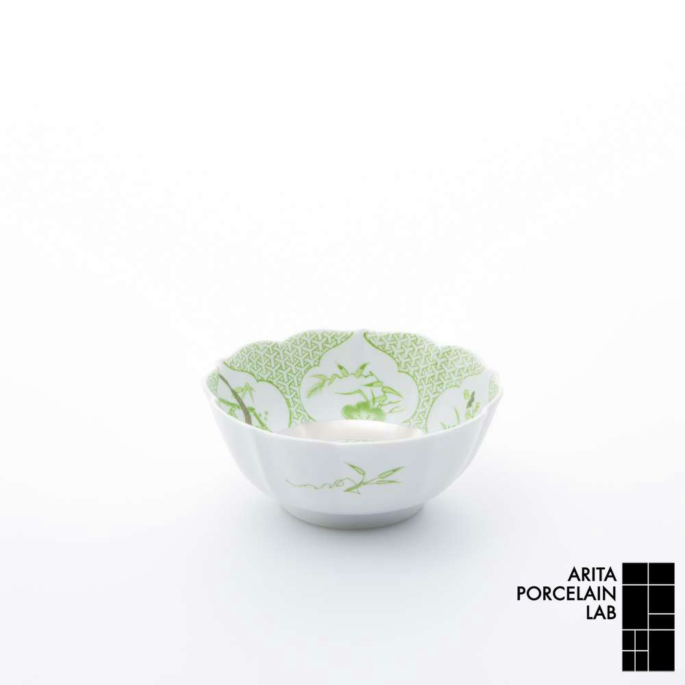JAPAN TEA 小鉢 三方ガラミ紋 グリーン – ARITA PORCELAIN LAB [公式