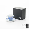 JAPAN BLUE カップ＆ソーサー 古伊万里草花紋 化粧箱入