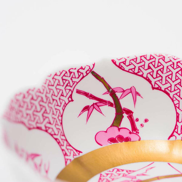 ！[30%OFF 新春初売りSALE]JAPAN AUTUMN アウトレット 小鉢 三方ガラミ紋 ワインレッド