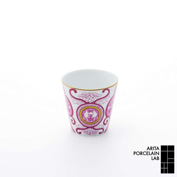 ！[30%OFF 新春初売りSALE]JAPAN AUTUMN アウトレット ロックカップ 古伊万里草花紋 ワインレッド