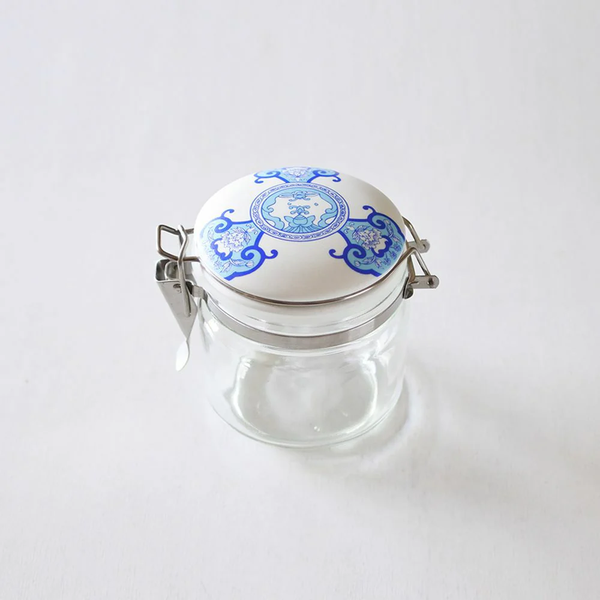 JAPANシリーズ 密閉保存瓶 キャニスター 古伊万里草花紋 オリジナルクッキー5種 化粧箱入