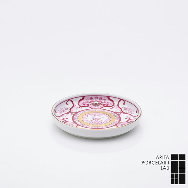 ！[60%OFF 新春初売りSALE 2個セット] JAPAN AUTUMN アウトレット 銘々皿 古伊万里草花紋 ワインレッド