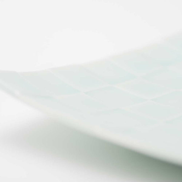 ！[30%OFF 新春初売りSALE]GAUFRE アウトレット 市松正方皿 (小) 青白磁
