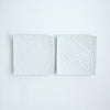 GAUFRE 瑞雲 正方皿（小） ホワイト 2枚セット 化粧箱入