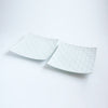 GAUFRE 七宝 正方皿（小） ホワイト 2枚セット 化粧箱入
