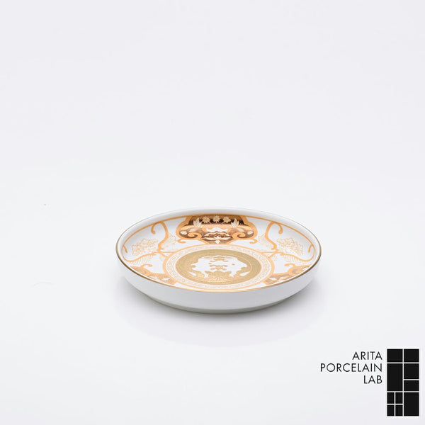 ！[30%OFF 新春初売りSALE]JAPAN AUTUMN モデルチェンジ品 銘々皿 古伊万里草花紋 ゴールド