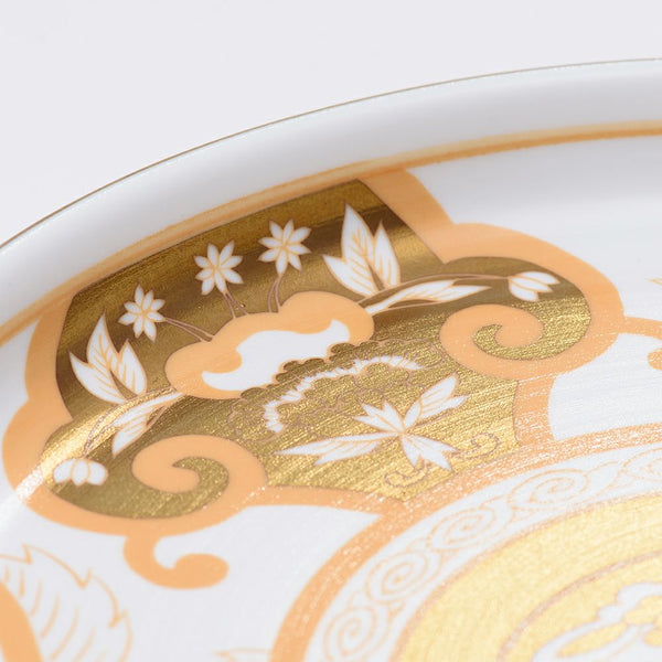 ！[60%OFF 新春初売りSALE 2個セット] JAPAN AUTUMN アウトレット モデルチェンジ品 和皿19cm 古伊万里草花紋 ゴールド